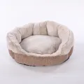 Bedera Jacquard eliminada cama de mascota de perro y gato de acurrucado suave